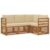 vidaXL Buiten bankenset 4 st Natuurlijk en Beige Polyester