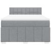 vidaXL Boxspring met matras stof lichtgrijs 140x200 cm