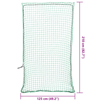 vidaXL Aanhangwagennet elastisch touw 2,1x1,25 m polypropeen groen