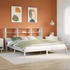 vidaXL Bed met boekenkast zonder matras grenenhout wit 200x200 cm