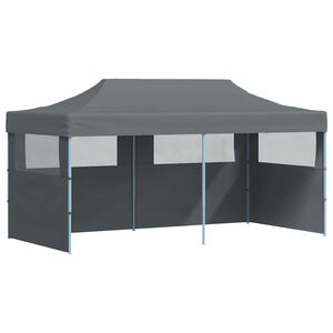 vidaXL Partytent pop-up inklapbaar met zijwanden 3x6 m antraciet