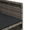 vidaXL 9-delige Tuinset met kussens poly rattan grijs