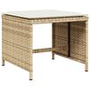 vidaXL Tuinkrukken 4 st met kussens 40x40x35 cm poly rattan beige