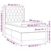 vidaXL Boxspring met matras en LED stof donkergrijs 80x200 cm