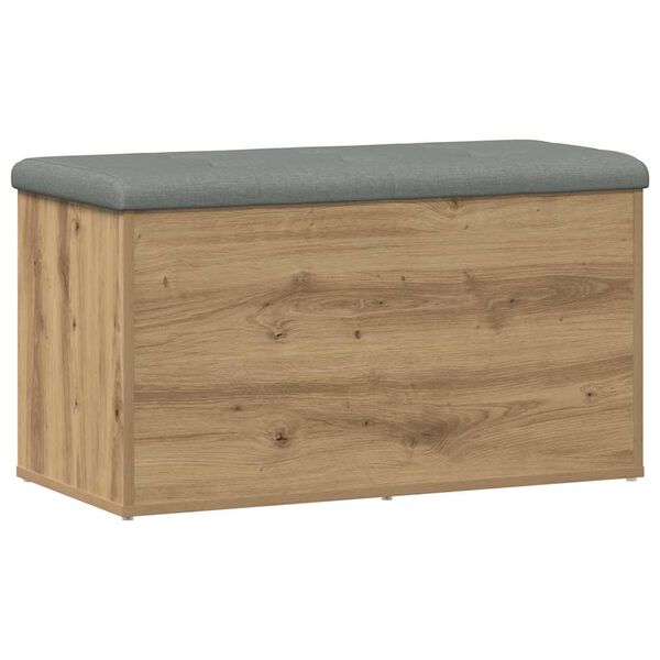 vidaXL Opbergbank Artisan Eikenhout 82x42x45 cm Bewerkt Hout