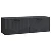 vidaXL Wandbeugel TV-kast Zwart 98 x 31 x 30 cm Bewerkt hout