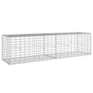 vidaXL Schanskorf 200x50x50 cm gegalvaniseerd ijzer zilverkleurig