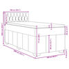 vidaXL Boxspring met matras stof taupe 100x200 cm
