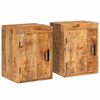 vidaXL Nachtkastje 2 st Bruin 35 x 33 x 48 cm Massief Mango Hout