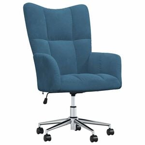 vidaXL Relaxstoel fluweel blauw