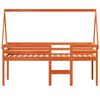 vidaXL Hoogslaper met dak massief grenenhout wasbruin 75x190 cm