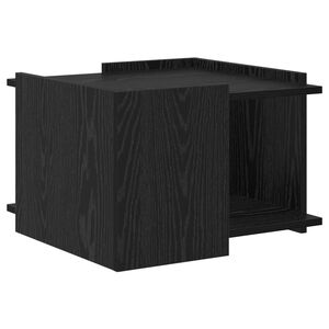 vidaXL Salontafel Zwart eiken 50,5 x 50 x 33 cm Bewerkt hout