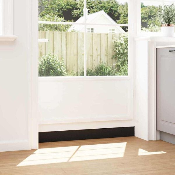 vidaXL Schroefbare Deurborstelafsluitingen 12 pcs Zwart 100 cm