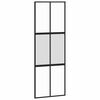 vidaXL Schuifdeur met beslag 76x205 cm gehard glas en aluminium