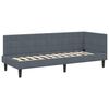 vidaXL Hoekbedframe met hoofdeinde Donkergrijs 80 cm x 200 cm Fluweel
