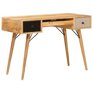 vidaXL Schrijfbureau Bruin 110 x 55 x 76 cm Massief Mango Hout
