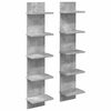 vidaXL Wandplank 2 pcs Betongrijs 22 x 15 x 100 cm Bewerkt hout