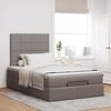 vidaXL Ottoman bed met matras en LED's 120x200cm stof taupe