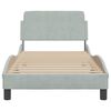 vidaXL Bedframe "Dover" 80x200 cm fluweel lichtgrijs