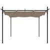 vidaXL Pergola met uitschuifbaar dak 295x292x230 taupe