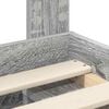 vidaXL Bedframe Grijs Sonoma 150 x 200 cm Massief grenenhout