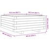 vidaXL Plantenbak 60x60x26,5 cm massief grenenhout