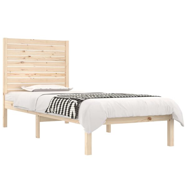 vidaXL Bedframe massief hout 75x190 cm