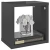 vidaXL Wandschappen kubus 6 st 22x15x22 cm hoogglans grijs