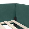 vidaXL Hoekbedframe met Matras Anders 2 pcs Groen Fluweel