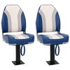 vidaXL Bootstoelen inklapbaar 2 st met hoge rugleuning