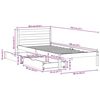 vidaXL Bedframe zonder matras massief grenenhout wit 90x190 cm
