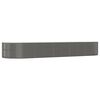 vidaXL Plantenbak 447x140x68 cm gegalvaniseerd staal grijs