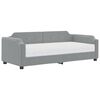 vidaXL Slaapbank met matras 90x200 cm stof lichtgrijs