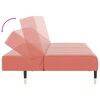vidaXL Slaapbank 2-zits fluweel roze