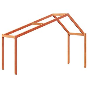 vidaXL Kinderbedhuisje 213x95,5x144,5 cm massief grenenhout wasbruin