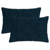 vidaXL Kussensloop 2 st HEERLEN Marineblauw 50 x 80 cm