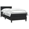 vidaXL Boxspring met matras fluweel zwart 80x210 cm
