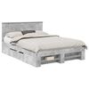 vidaXL Bedframe met hoofdeinde Beton Grijs 160 x 200 cm Bewerkt hout