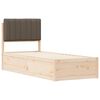 vidaXL Bedframe met Gevoerd Hoofdgedeelte Taupe 80 x 200 cm