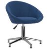 vidaXL Eetkamerstoelen draaibaar 4 st stof blauw