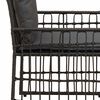 vidaXL Buitenmeubelset 4 pcs Zwart en Donkergrijs Staal en Poly Rattan