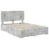 vidaXL Bedframe met hoofdeinde Beton Grijs 140 x 190 cm Bewerkt hout