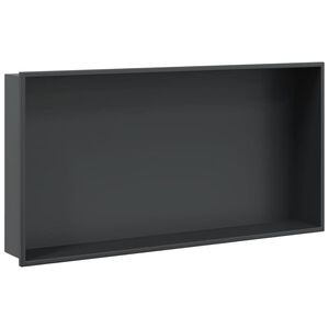 vidaXL Douchenis 62x32x9 cm roestvrijstaal matzwart