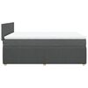 vidaXL Boxspring met matras stof donkergrijs 140x190 cm