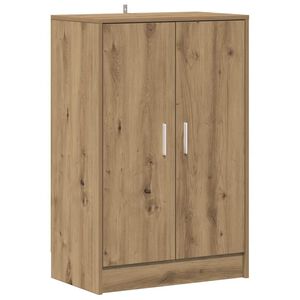 vidaXL Schoenenkast 60x35x92 cm bewerkt hout artisanaal eikenkleur