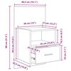 vidaXL Nachtkastje 2 pcs Oudhout 50 x 32,5 x 80cm Bewerkt hout