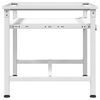 vidaXL Wasmachineverhoger met uittrekbaar schap wit