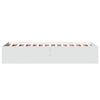 vidaXL Bedframe bewerkt hout wit 75x190 cm