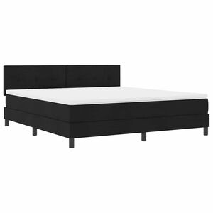 vidaXL Boxspring bed met LED-stripverlichting Zwart 180 x 200 cm Stof