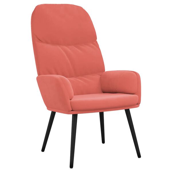 vidaXL Relaxstoel fluweel roze